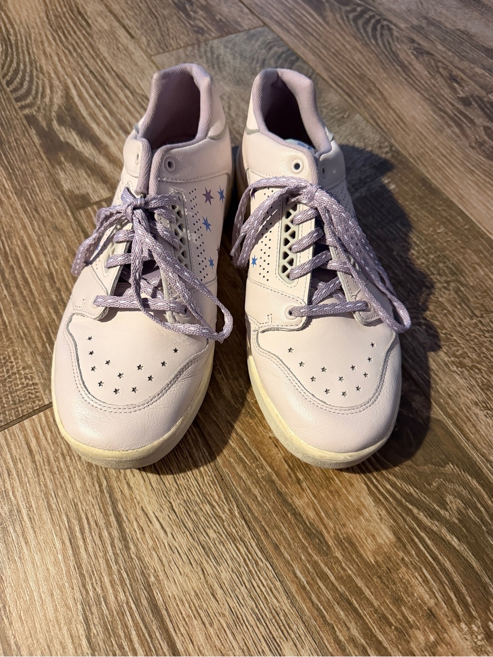 Adidas light purple star shoes 10